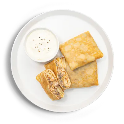 Crêpes with Chicken and Mushroom