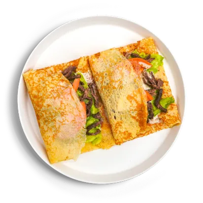 Burger-Style Stuffed Crepes