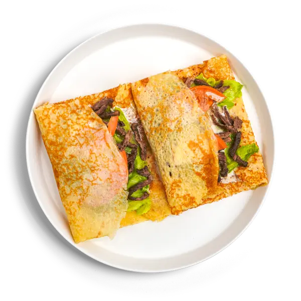 Burger-Style Stuffed Crepes